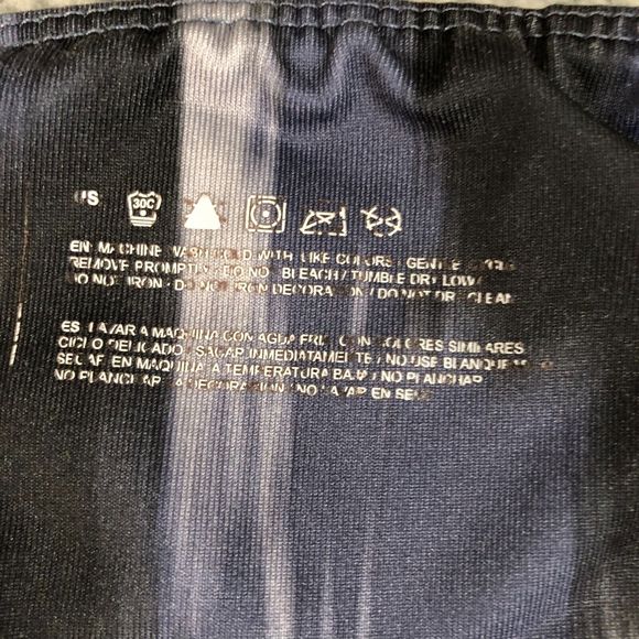 Reebok Leggings Womens Large Gray Blue Stretch Skinny Leg Yoga Workout‎ Gym Logo - Picture 4 of 9